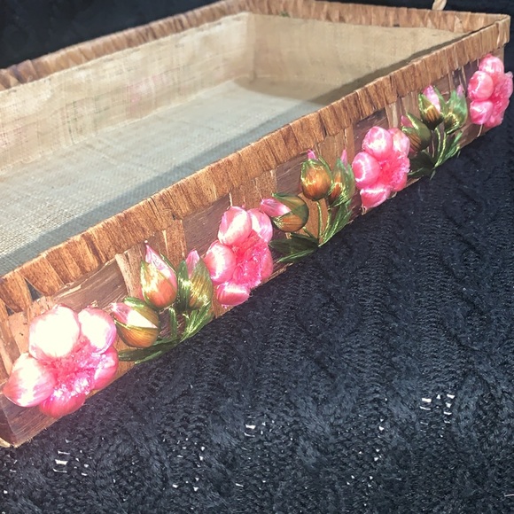 Vintage Woven Pink Floral Pyrex serving tray 13 x 8 BRAND NEW!!! - Picture 6 of 7